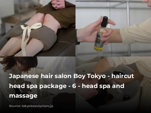 Japanese hair salon Boy Tokyo - haircut & head spa package - 6 - head spa and foot massage