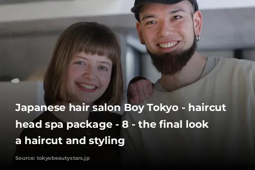 Japanese hair salon Boy Tokyo - haircut & head spa package - 8 - the final look after a haircut and styling