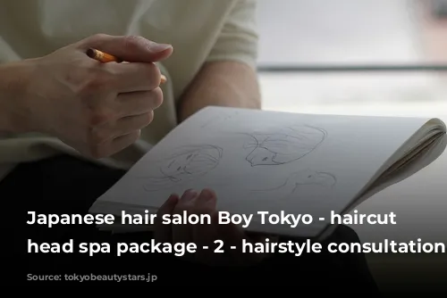 Japanese hair salon Boy Tokyo - haircut & head spa package - 2 - hairstyle consultation