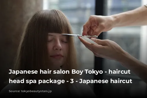 Japanese hair salon Boy Tokyo - haircut & head spa package - 3 - Japanese haircut