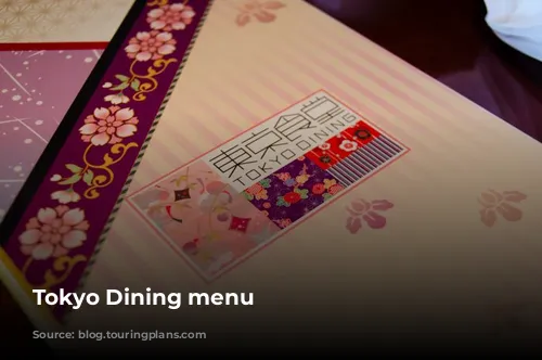 Tokyo Dining menu