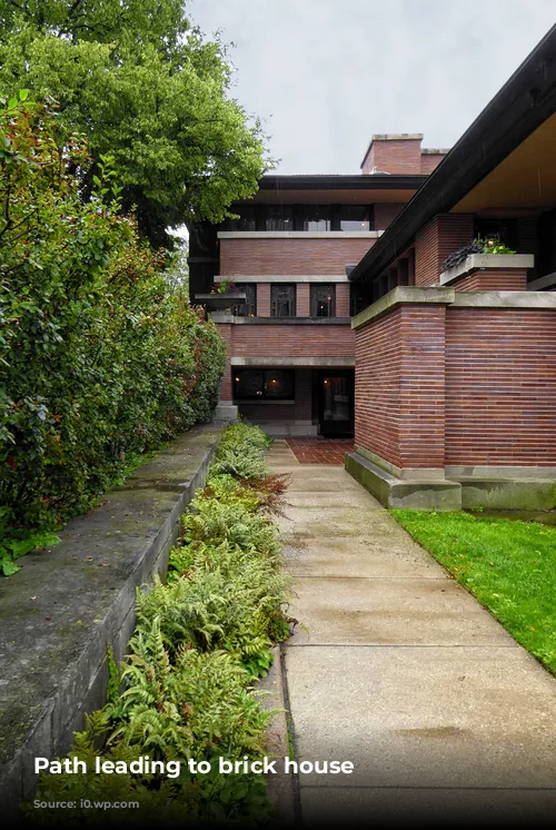 Path leading to brick house