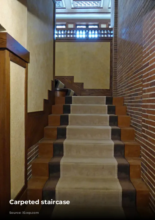 Carpeted staircase