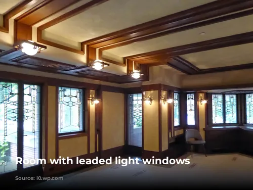 Room with leaded light windows