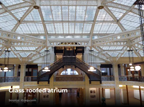 Glass roofed atrium