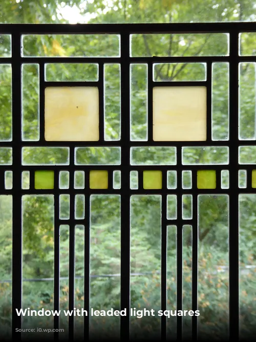 Window with leaded light squares