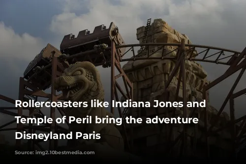 Rollercoasters like Indiana Jones and the Temple of Peril bring the adventure at Disneyland Paris