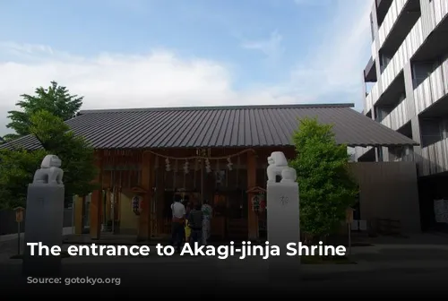 The entrance to Akagi-jinja Shrine