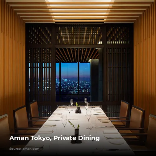 Aman Tokyo, Private Dining