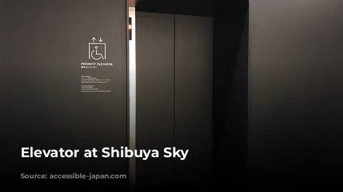 Elevator at Shibuya Sky