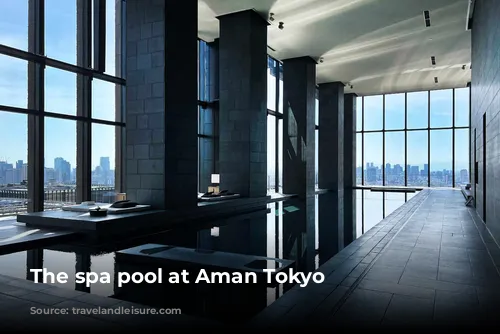 The spa pool at Aman Tokyo