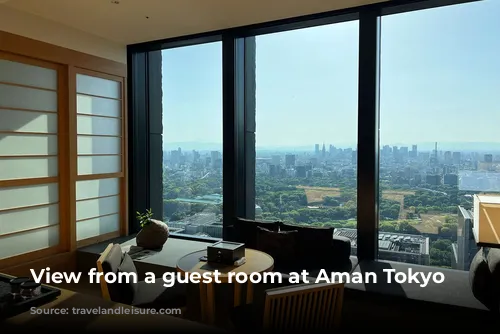 View from a guest room at Aman Tokyo