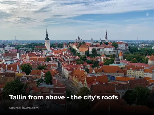 Tallin from above - the city's roofs