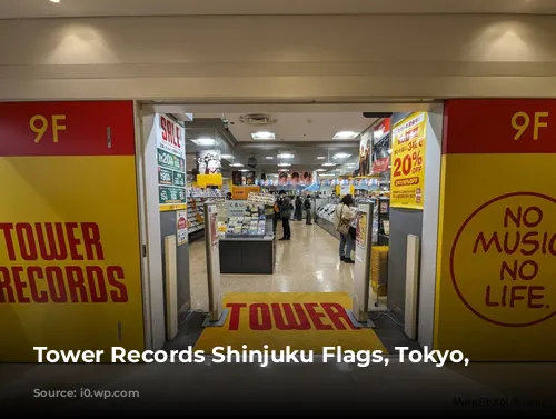 Tower Records Shinjuku Flags, Tokyo, Japan