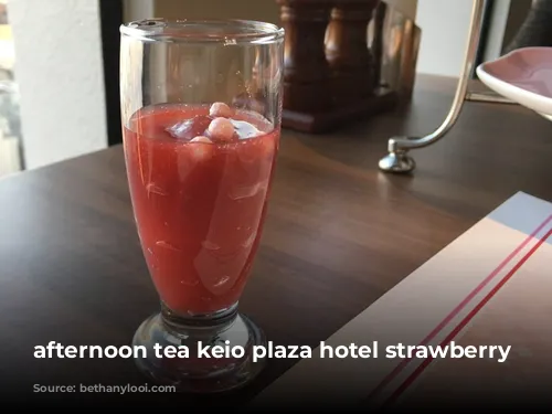 afternoon tea keio plaza hotel strawberry dessert