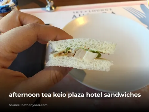 afternoon tea keio plaza hotel sandwiches