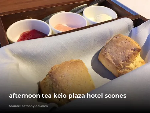 afternoon tea keio plaza hotel scones cream