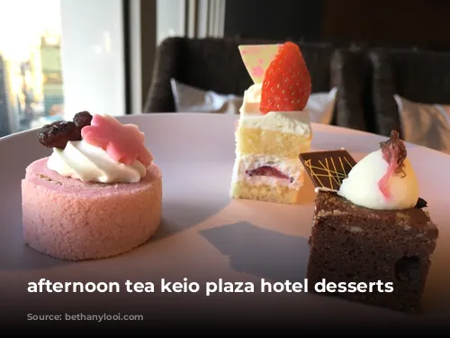 afternoon tea keio plaza hotel desserts