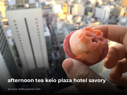 afternoon tea keio plaza hotel savory shrimp