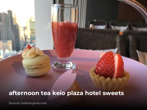 afternoon tea keio plaza hotel sweets