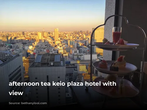 afternoon tea keio plaza hotel with a view