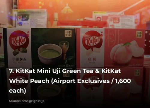 7. KitKat Mini Uji Green Tea & KitKat Mini White Peach (Airport Exclusives / 1,600 yen each)