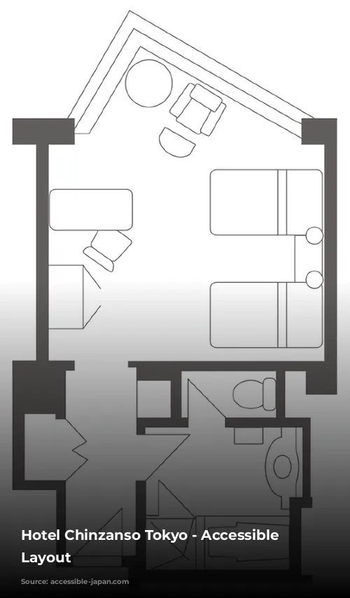 Hotel Chinzanso Tokyo - Accessible Room Layout