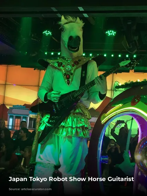 Japan Tokyo Robot Show Horse Guitarist