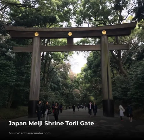 Japan Meiji Shrine Torii Gate