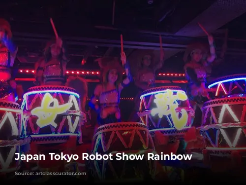 Japan Tokyo Robot Show Rainbow Drummers