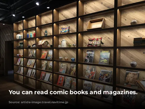 You can read comic books and magazines.