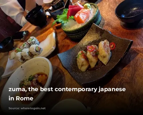 zuma, the best contemporary japanese restaurant in Rome