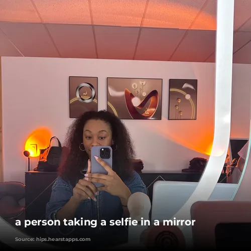 a person taking a selfie in a mirror