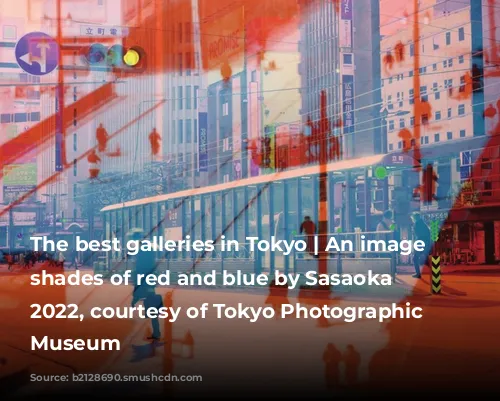 The best galleries in Tokyo | An image in shades of red and blue by Sasaoka Keiko, 2022, courtesy of Tokyo Photographic Art Museum