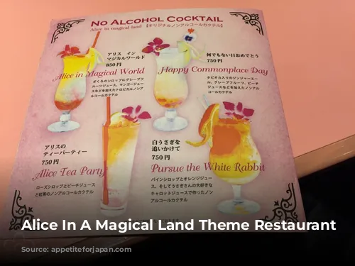 Alice In A Magical Land Theme Restaurant Shinjuku