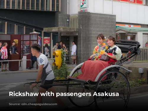 Rickshaw with passengers Asakusa