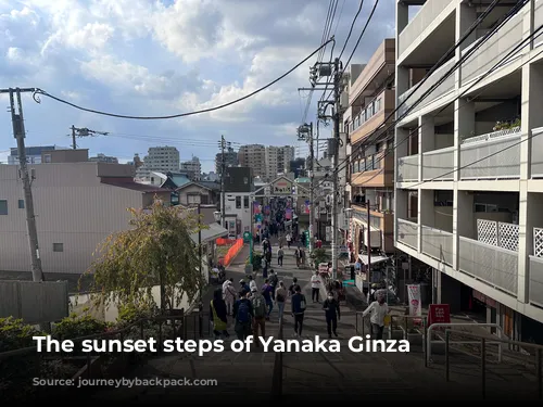 The sunset steps of Yanaka Ginza 