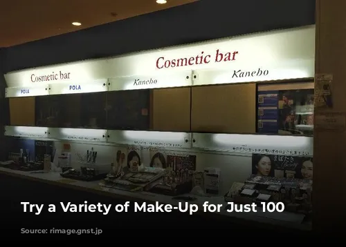 Try a Variety of Make-Up for Just 100 Yen!