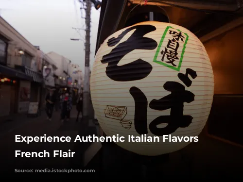 Experience Authentic Italian Flavors with French Flair