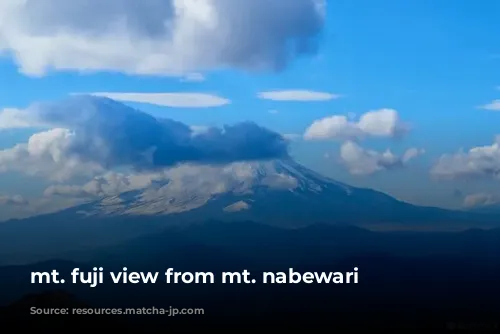 mt. fuji view from mt. nabewari 