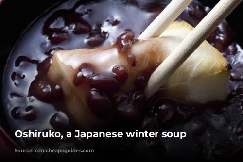 Oshiruko, a Japanese winter soup