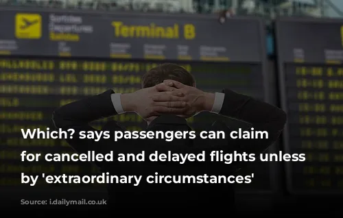 Which? says passengers can claim compensation for cancelled and delayed flights unless affected by 'extraordinary circumstances'