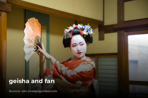 geisha and fan