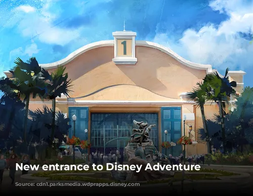 New entrance to Disney Adventure World