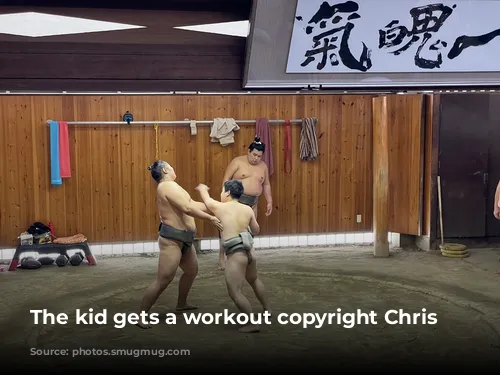 The kid gets a workout copyright Chris Rowthorn