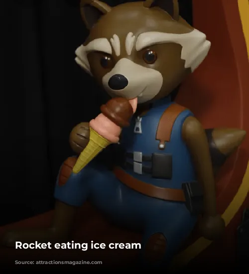 Rocket eating ice cream