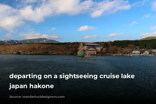 departing on a sightseeing cruise lake ashi japan hakone