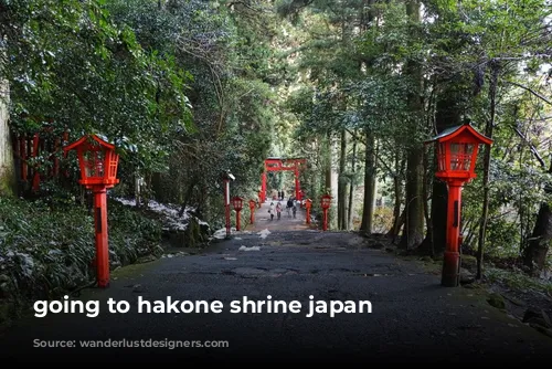 going to hakone shrine japan