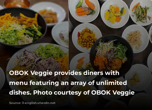 OBOK Veggie provides diners with a menu featuring an array of unlimited side dishes. Photo courtesy of OBOK Veggie