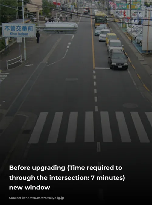 Before upgrading (Time required to pass through the intersection: 7 minutes) open new window